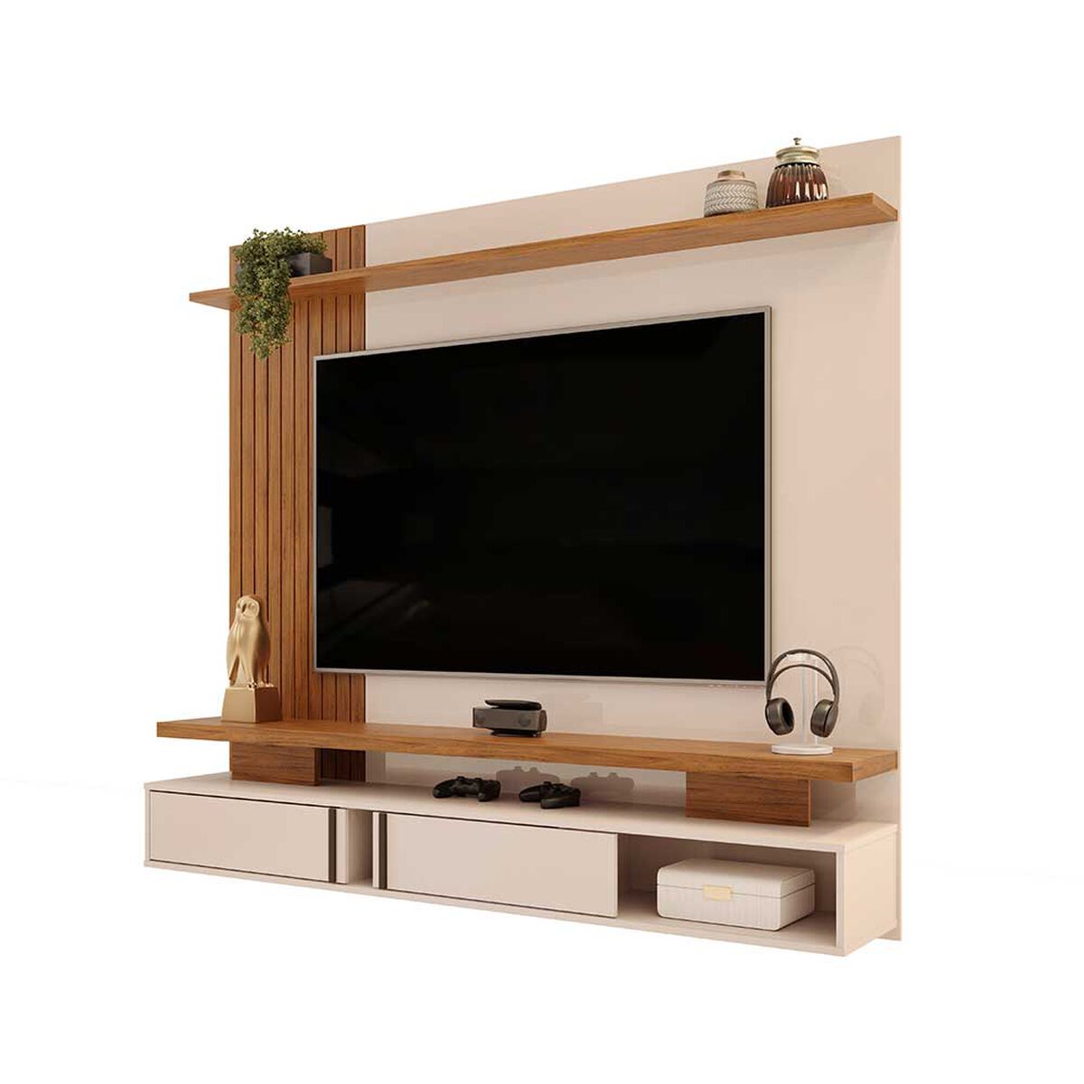 Panel TV Vekkahome Leoni 65" Pulgadas Beige