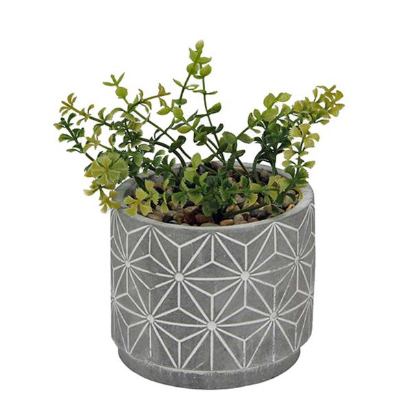 Planta Artificial Cemento Vgo 18 cm Gris