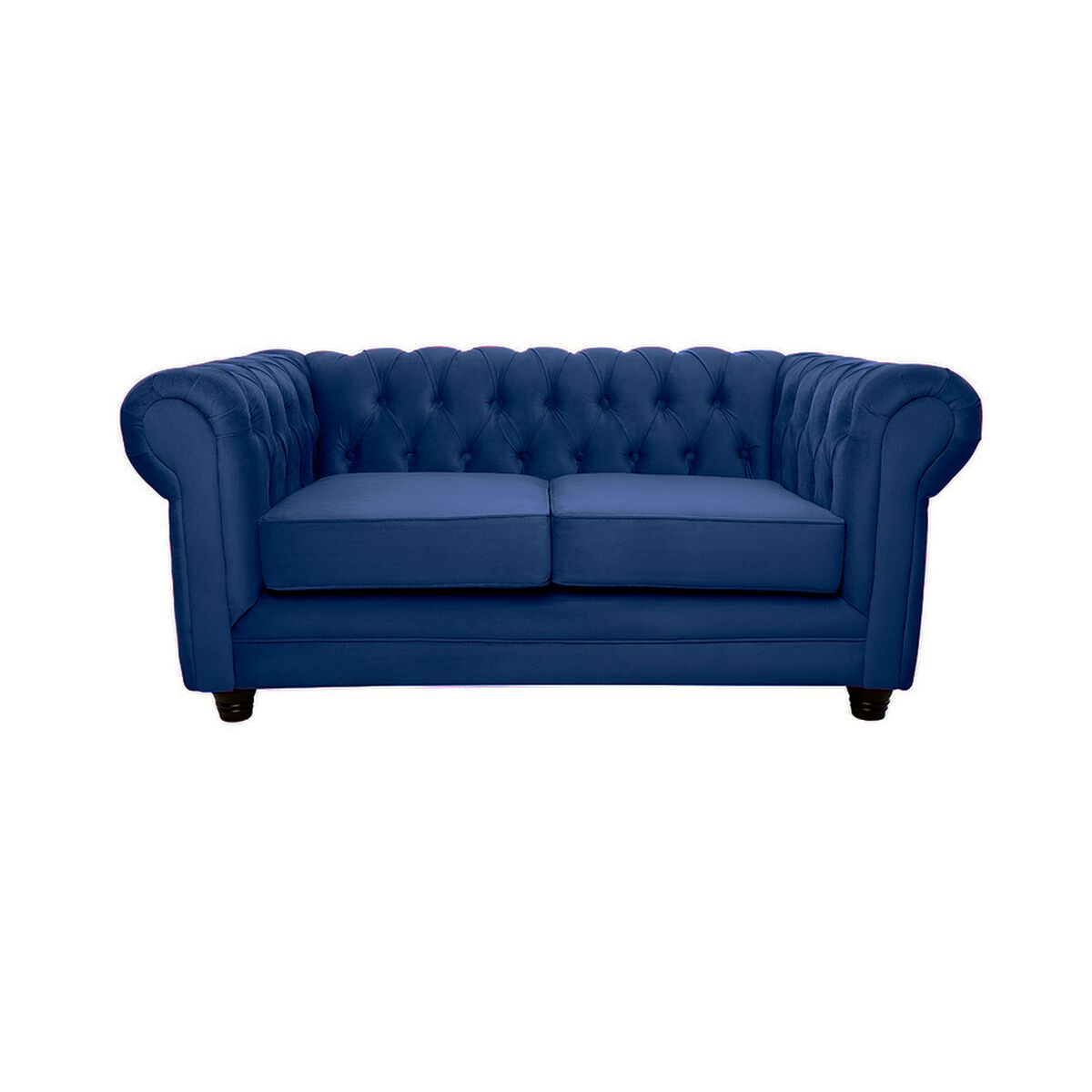 Sofá Barra Design Chesterfield 2 Cuerpos Azul