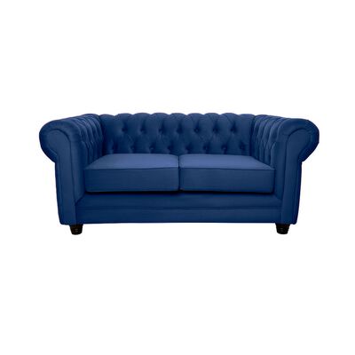 Sofá Barra Design Chesterfield 2 Cuerpos Azul