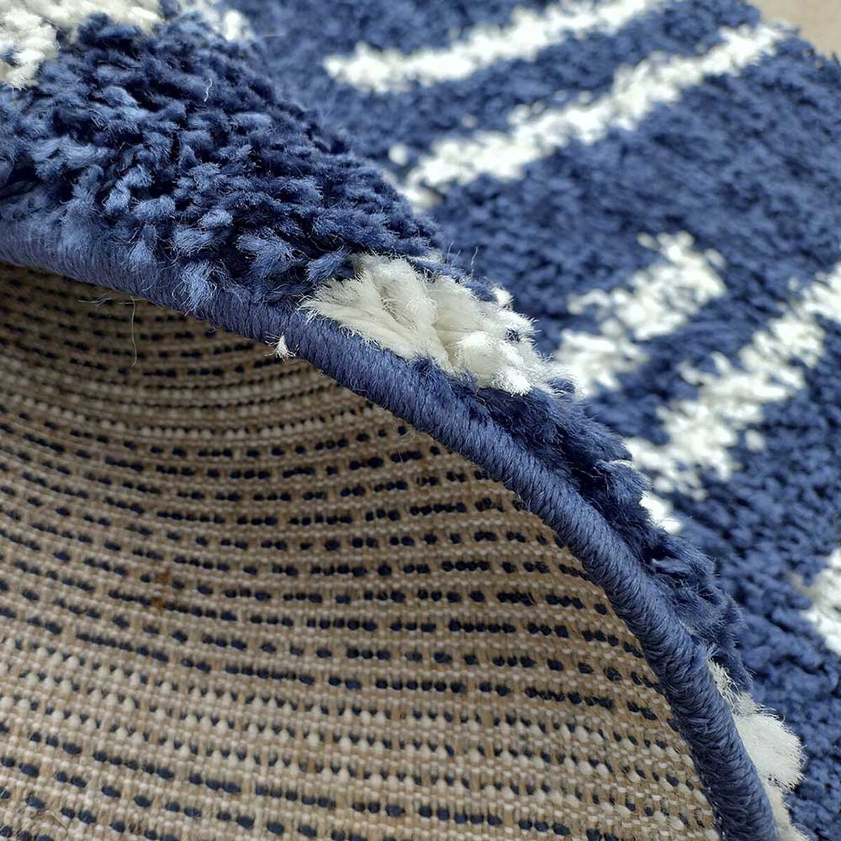 Alfombra Idetex Shaggy Begonia 150 x 200 cm Azul