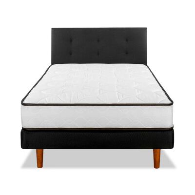 Imagen 2 del producto Cama Europea Flex 1,5 Plazas New Simple + Respaldo Royal Negro