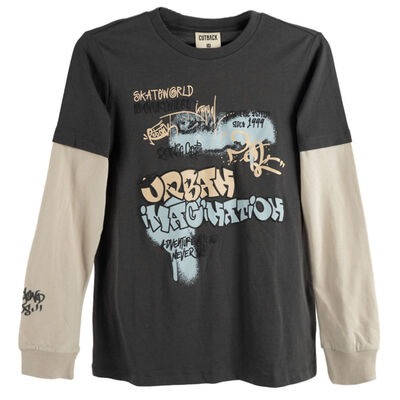 Imagen 2 del producto Polera Manga Larga Niño Cutback Grafito