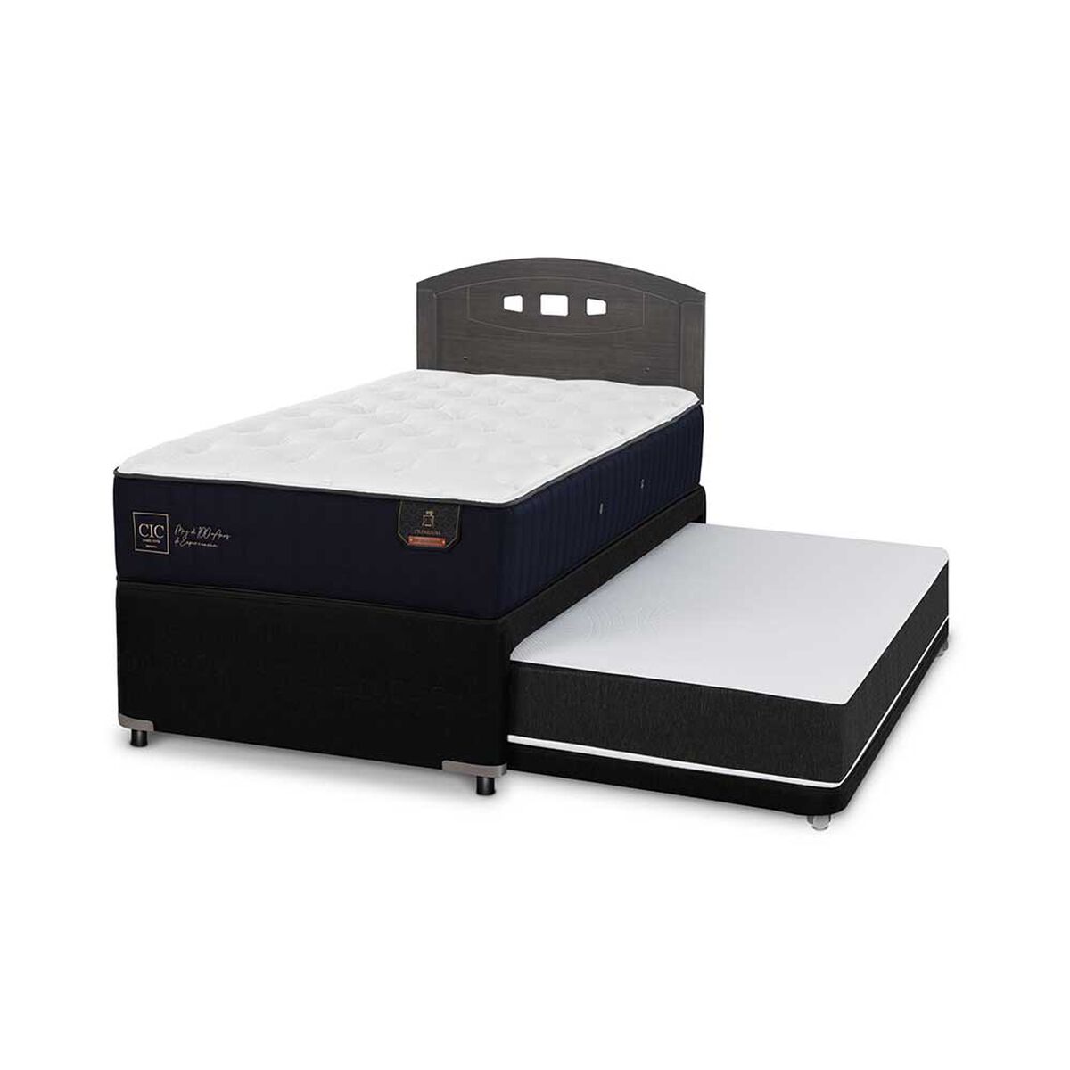 Cama Nido CIC Base Normal 1,5 Plazas Premium + Respaldo Gales