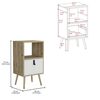 Velador TuHome Huna 1 Cajón Macadamia