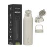 Botella T&eacute;rmica Agua Lhotse Acero Inox 3 Tapas HydroCore 1Lt Beige