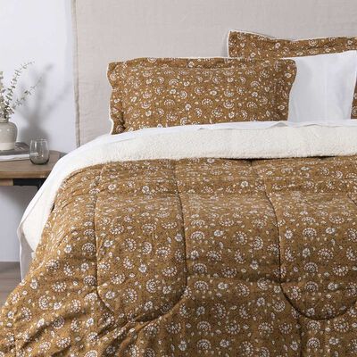 Imagen 2 del producto Plumón Estampado Sherpa SoHome 2 Plazas India Ocre