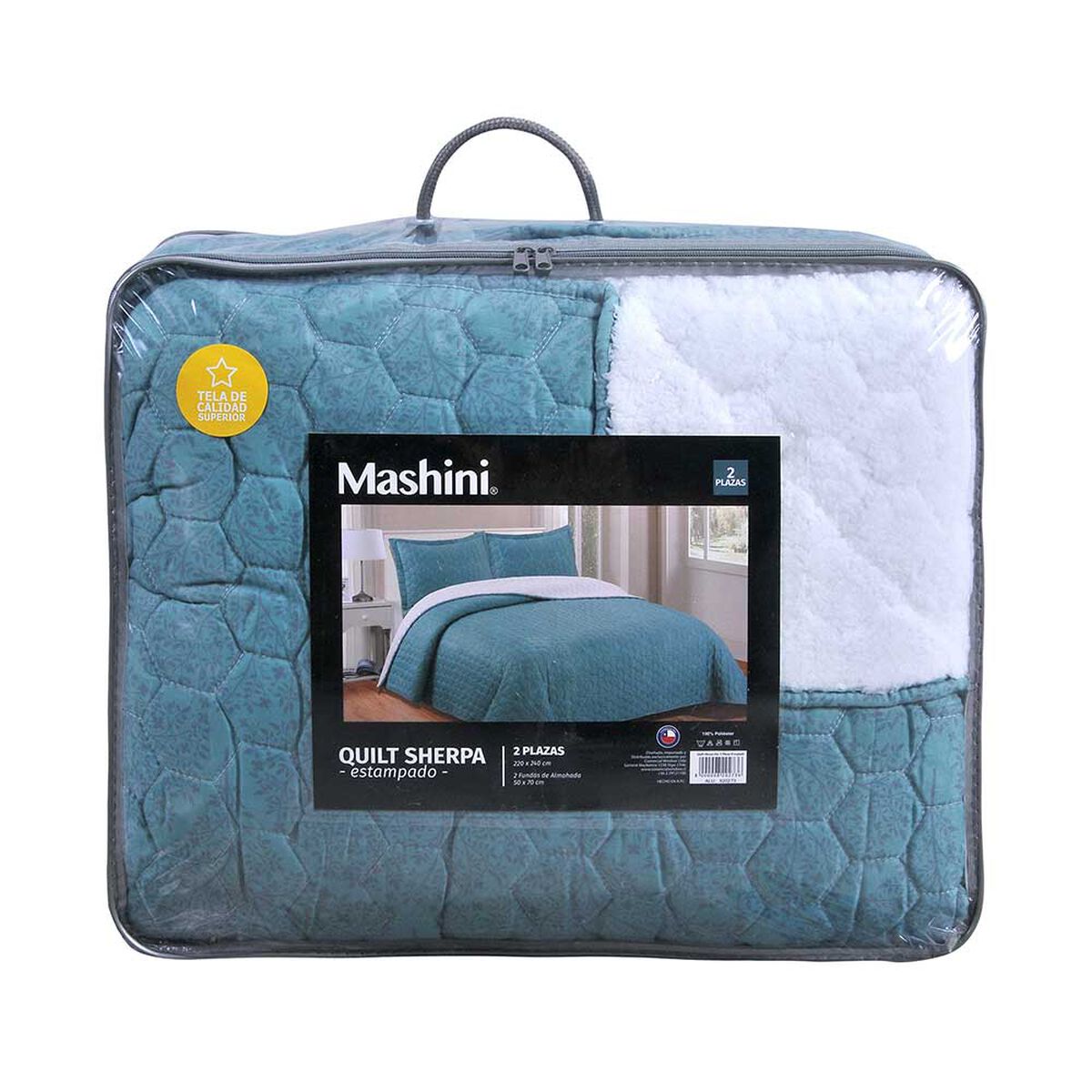 Quilt Estampado Mashini 2 Plazas Multicolor