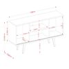 Rack TV Lisboa Altavision Hasta 50" Blanco Marmolado y Blanco