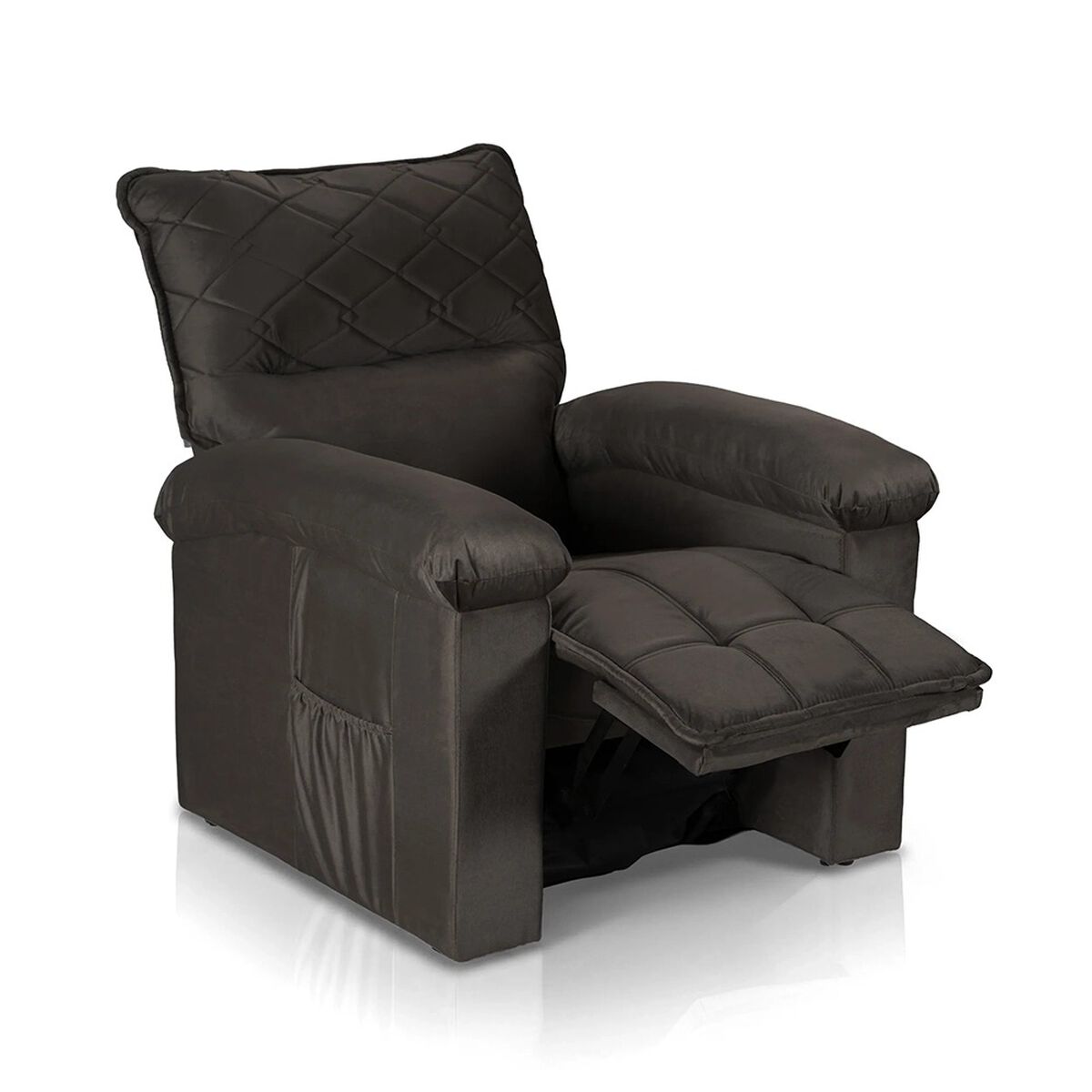 Bergere Retr&aacute;ctil Reclinable Mons Gavea 1 Cuerpo Marrom Caf&eacute;
