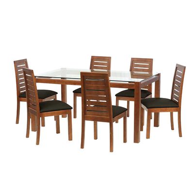 Juego de Comedor Latam Home Barcelona 6 Sillas Negro