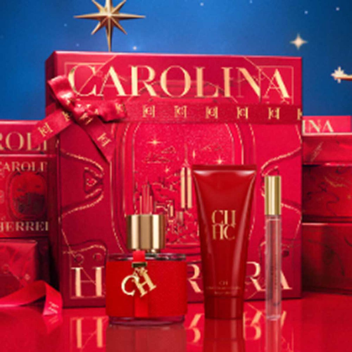 Set Perfume Carolina Herrera Mujer CH EDT 100 ml + Loci&oacute;n Corporal 100 ml + EDT 10 ml