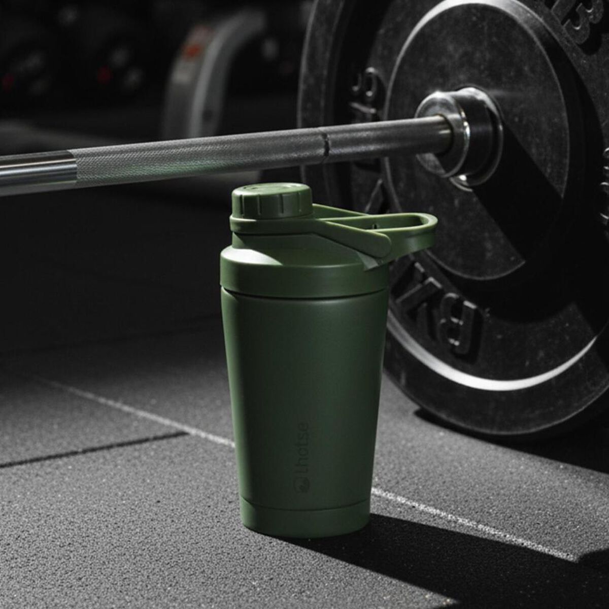Shaker Vaso Proteina Lhotse  Acero Inoxidable NutriCore 500ml Verde