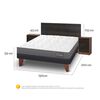 Cama Europea CIC 2 Plazas Anatomic + Respaldo + 2 Veladores Espresso