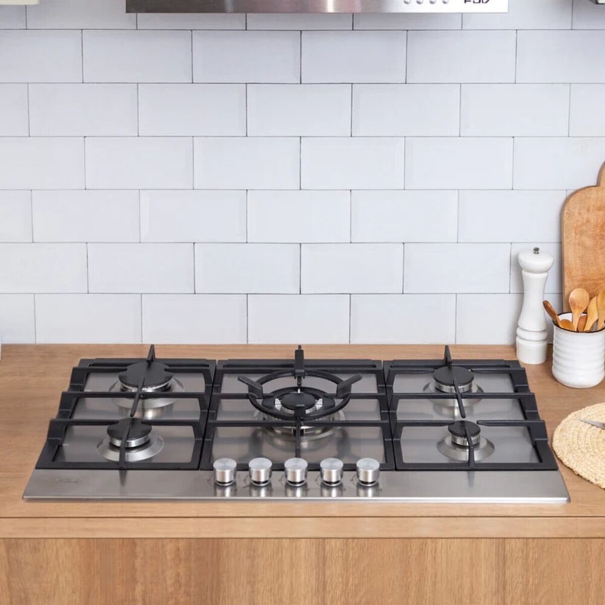 Encimera a Gas y El&eacute;ctrica FDV Design 90 5GLSTX Nat