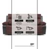 Sofá Reclinable Zoy Home Brunei 3 Cuerpos Café
