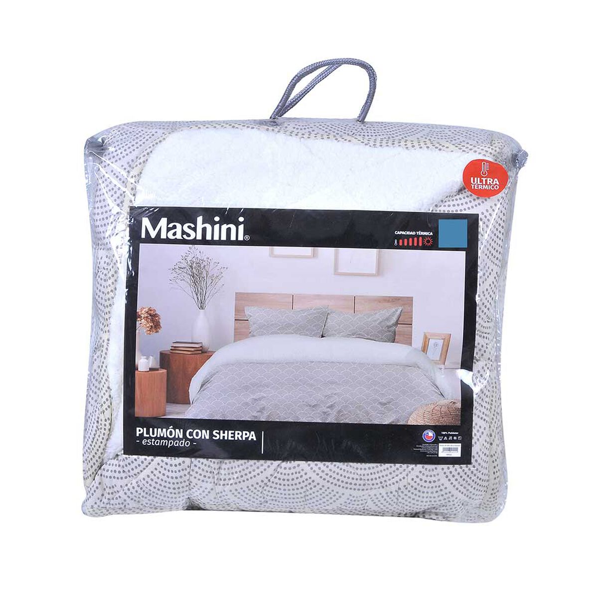 Plumón Microfibra Sherpa Mashini 1,5 Plazas Roble