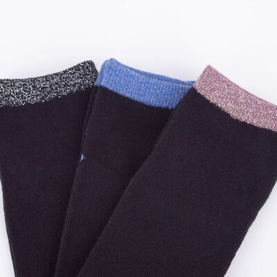 Imagen 2 del producto Pack 3 Calcetines Mujer Icono Negro