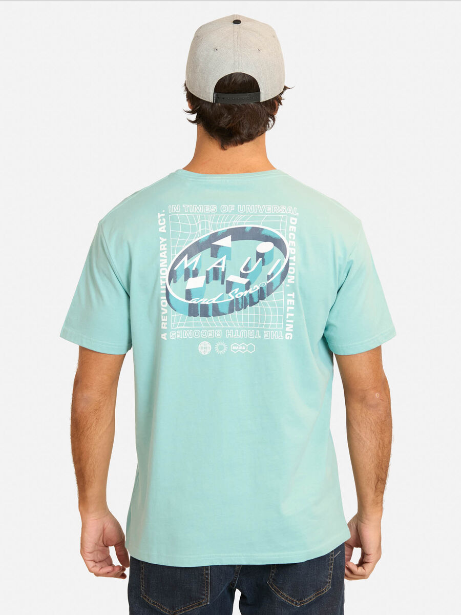 Polera Con Estampado Manga Corta Hombre Maui And Sons