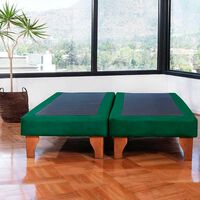 Base Europea Dividida Latam Home 2 Plazas Zen Tela Velvet Verde