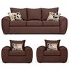 Juego de Living Elegant Detail New Houston 3-1-1 Cuerpos Caf&eacute;