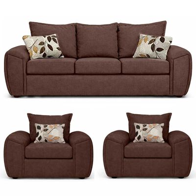 Juego de Living Elegant Detail New Houston 3-1-1 Cuerpos Caf&eacute;