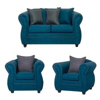 Juego de Living Black Factory Emili 4 Cuerpos Esmeralda