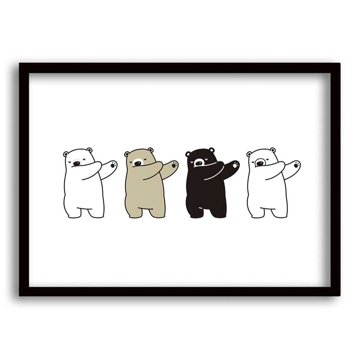 Cuadro Decorativo Retela Osos 70 x 50 cm