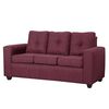 Juego de Living Black Factory Ranger Sofá 3 Cuerpos + Dos Sillones 1 Cuerpo Burdeo