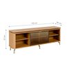 Rack TV Decocasa Lincoln Float hasta 75" Carvalho