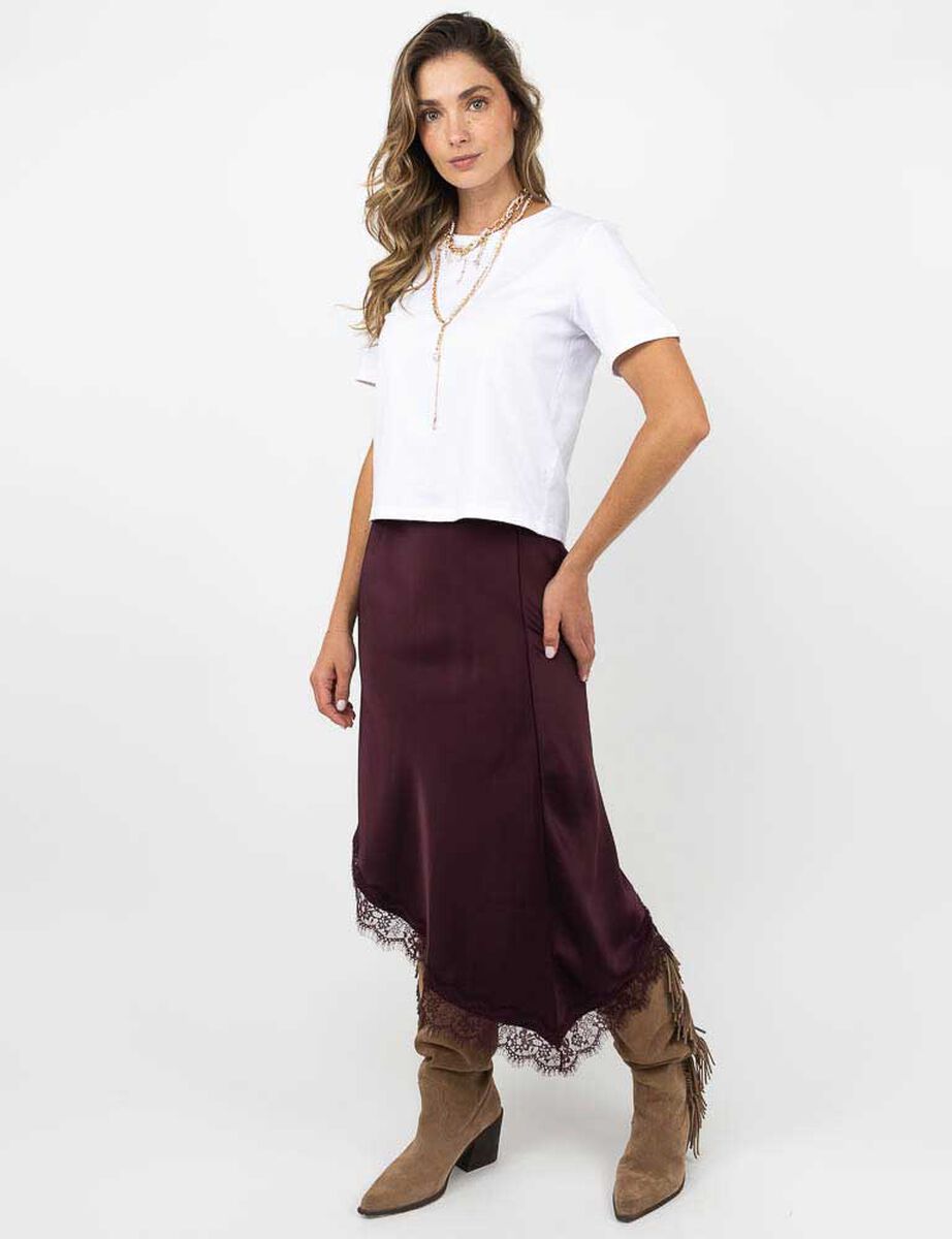 Falda Midi Asim&eacute;trica Mujer Zibel