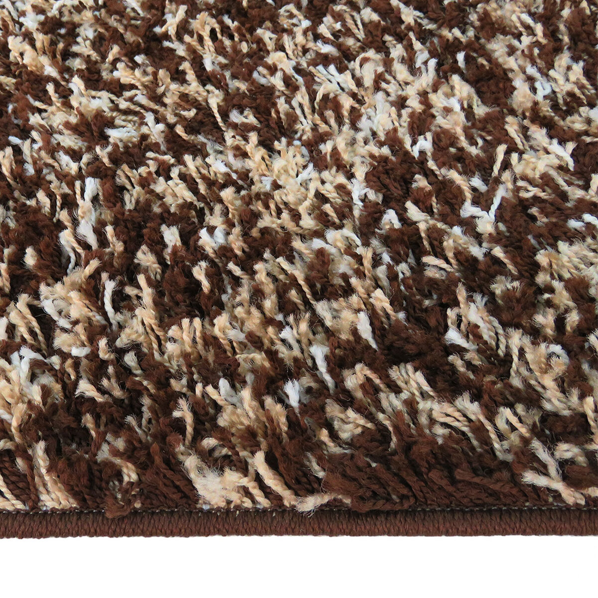 Alfombra Shaggy Bicolor 50 X 100 Cm Brown Beige