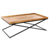 Mesa de Centro Innovamuebles Monarca 2 Bandejas Nogal Claro