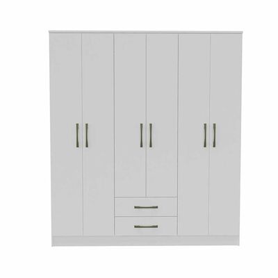 Imagen 2 del producto Clóset Vekkahome Pequim 6 Puertas 2 Cajones Blanco