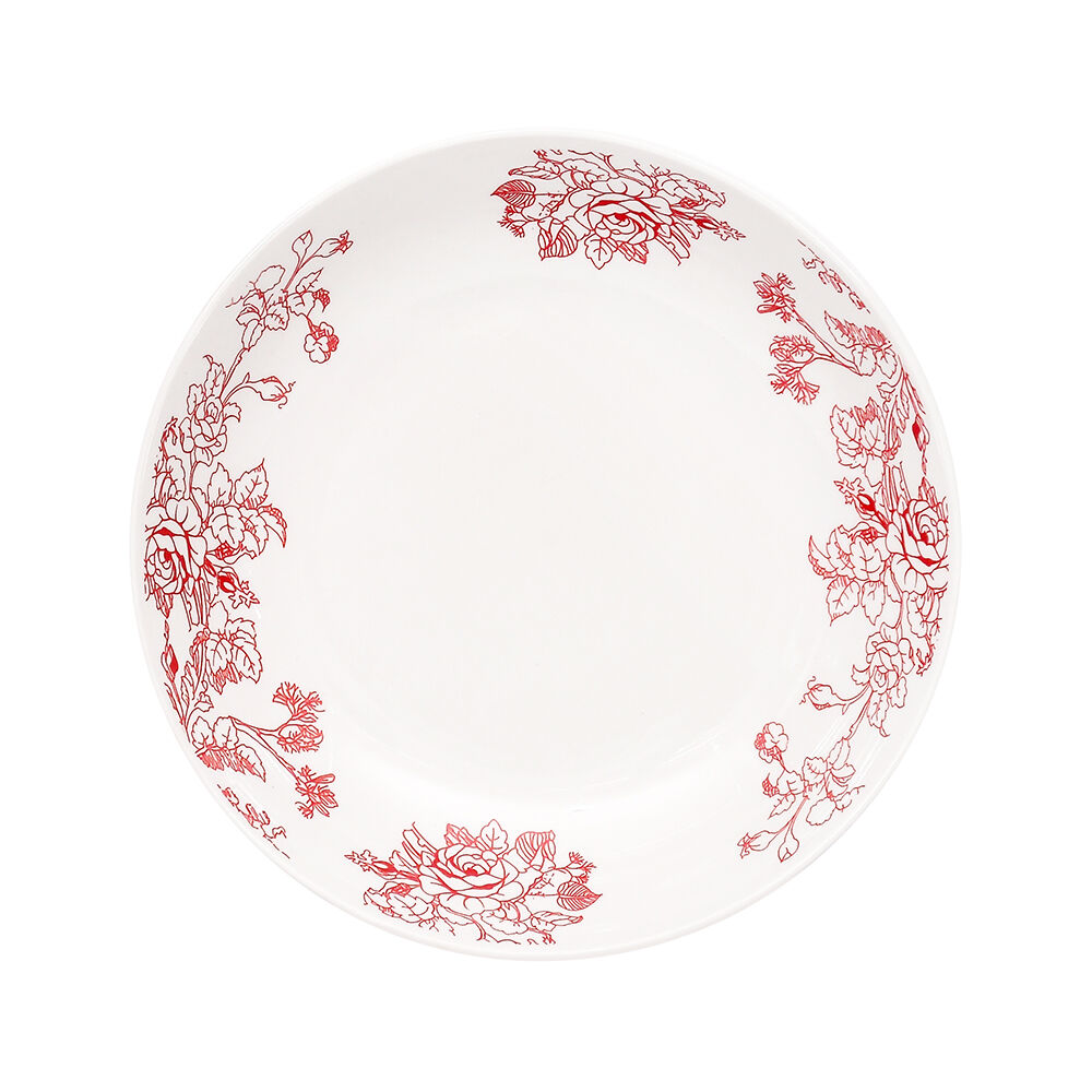 Set Platos Hondo Doral Flor 4 Piezas Porcelana