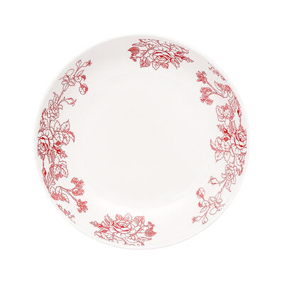 Set Platos Hondo Doral Flor 4 Piezas Porcelana