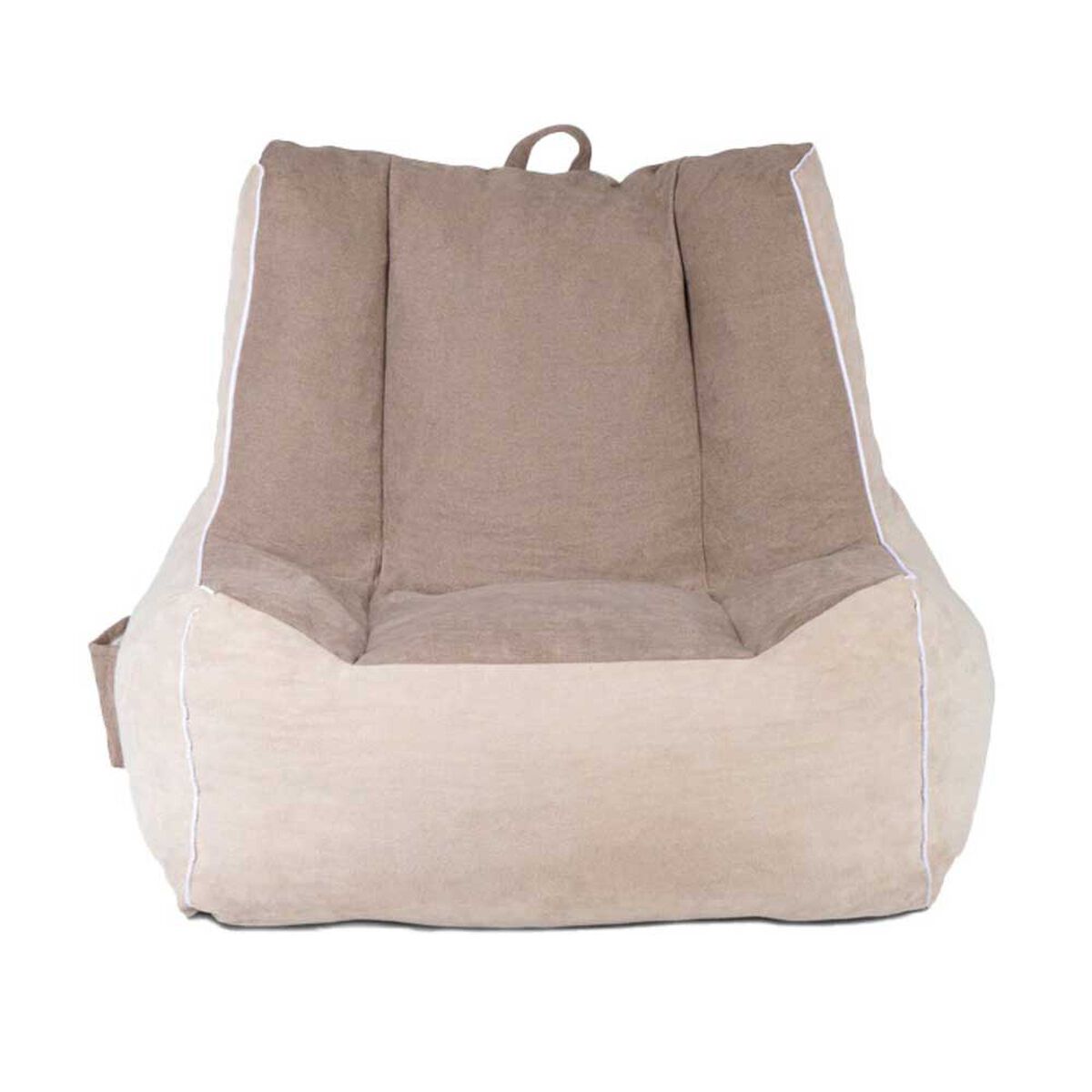 Sillon Pouf  Relan 1 Cuerpo Velvet R1 Beige