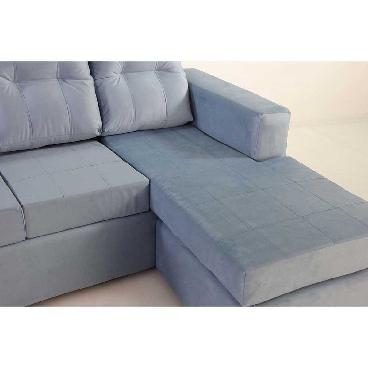 Sofá Modular Kea Rodas 3 Cuerpos Azul Petroleo