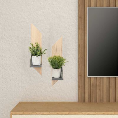 Imagen 1 del producto Set 2 Repisas TuHome Vettel Plomo Rovere