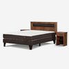 Cama Europea Rosen 2 Plazas Ergo T + Respaldo + 2 Veladores