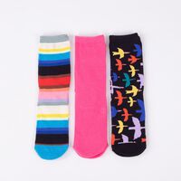 Pack 3 Calcetines Mujer Icono Negro