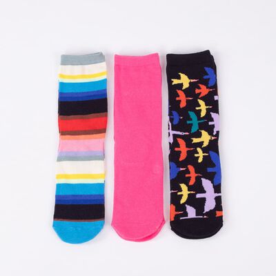 Imagen 1 del producto Pack 3 Calcetines Mujer Icono Negro