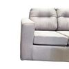 Juego de Living Kea Nize Sofá 3 Cuerpos + Dos Pouf 1 Cuerpo Cañamazo Beige