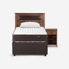 Cama Nido Rosen 1,5 Plazas Ergo T + Respaldo + Velador Ferrara + Almohada Light Americana