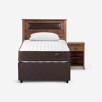 Cama Nido Rosen 1,5 Plazas Ergo T + Respaldo + Velador Ferrara + Almohada Light Americana