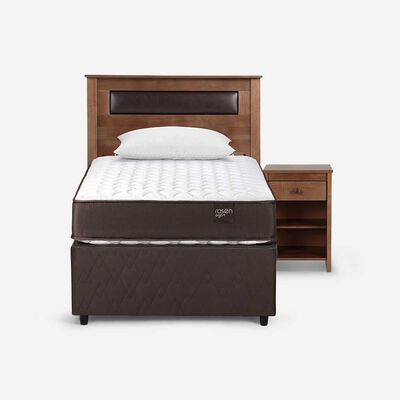 Imagen 1 del producto Cama Nido Rosen 1,5 Plazas Ergo T + Respaldo + Velador Ferrara + Almohada Light Americana