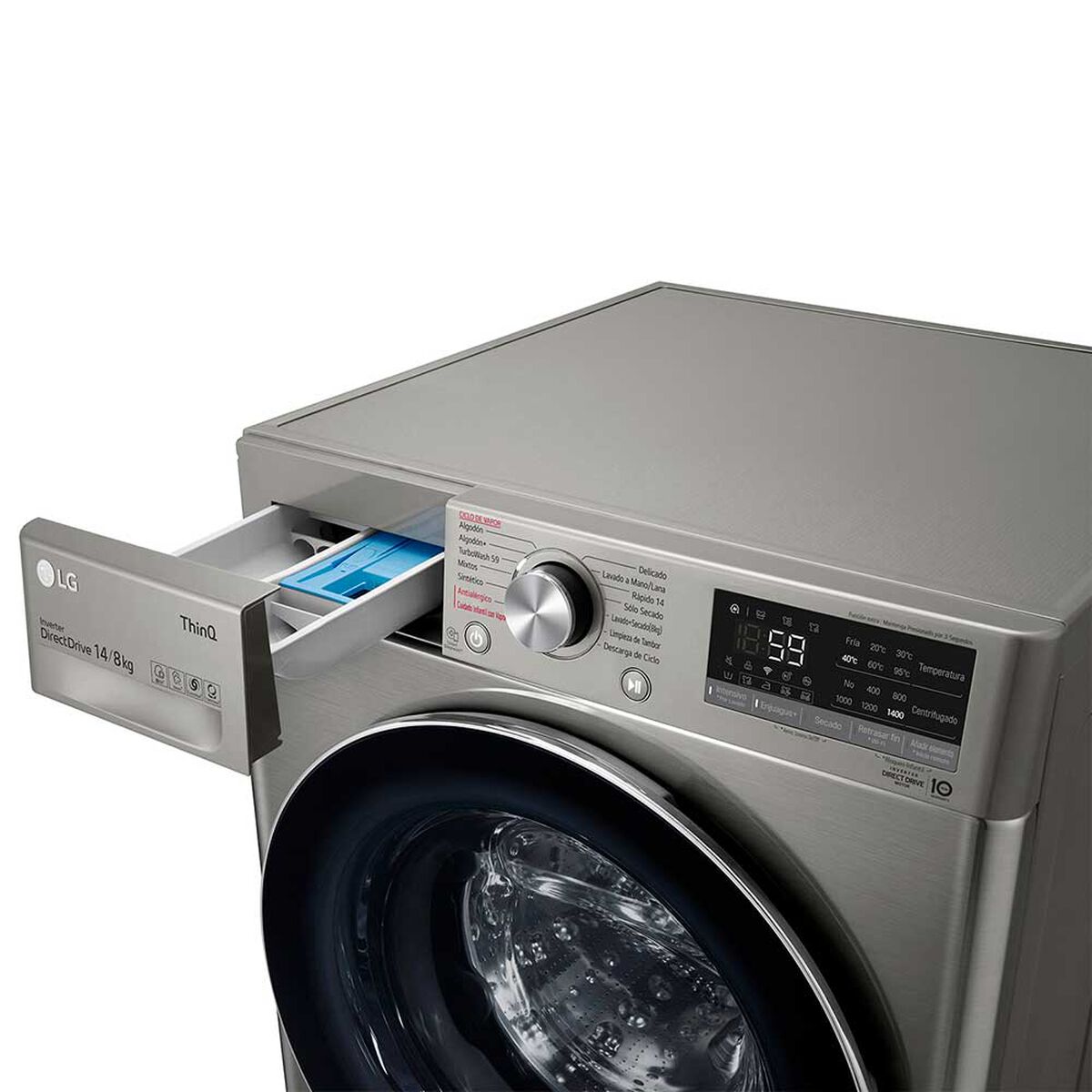 Lavadora Secadora LG WD14VVC4S6C 14/8 kg.