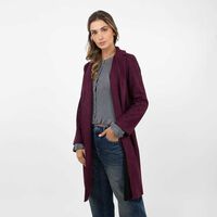 Chaqueta Larga Mujer Zibel Burdeo, Negro