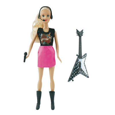Muñeca de moda rockera de 29 cm Boonie Pink