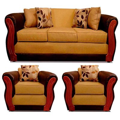 Imagen 1 del producto Juego de Living Elegant Detail Girona Sofá 3 Cuerpos + Dos Sillones 1 Cuerpo Beige